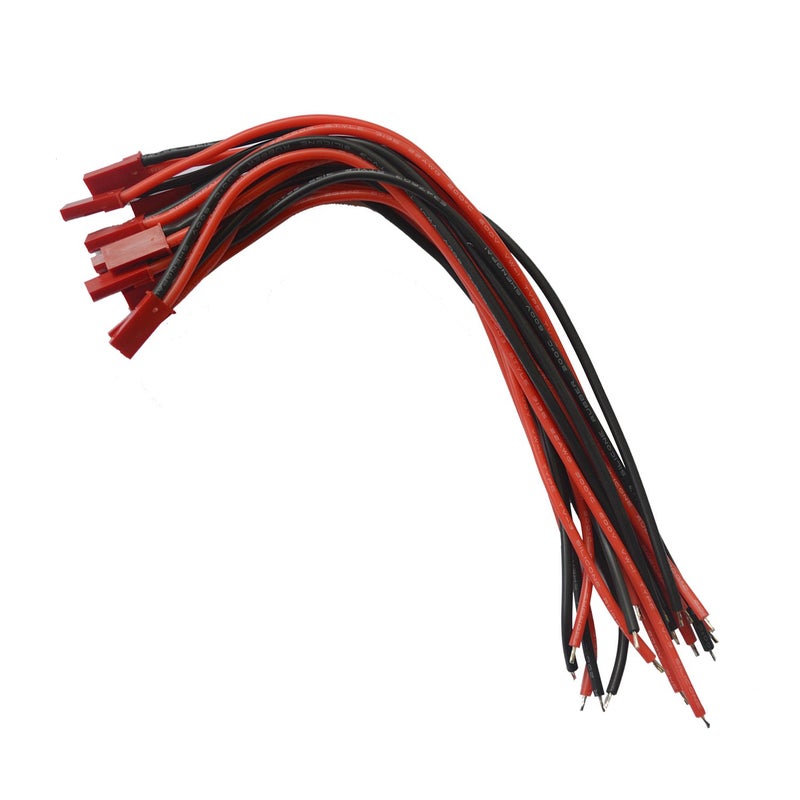 VIMVIPÂ® 10 Pairs 180mm Silica Silicone JST Connector Plug Cable Line Male+Female for RC BEC Lipoï¼ŒResistance High Temperature and High Pressure 200C 600V - Image 2